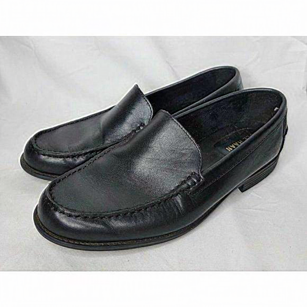 Mens Cole Haan Black Leather 9 M‎ Slip On Shoes